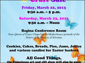 Sr. Gretchen's Annual Easter Bake and Craft Sale 