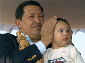 Venezuela's President Hugo Chavez, shown in this 2005 photo, died today at age 58.
