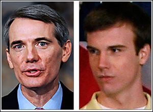 Rob Portman, left, said his son, Will, 21, told him and his wife Jane two years ago that he was gay. Will is a junior attending Yale.