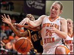  Allison Papenfuss, one of four BGSU seniors, will play at least one more game at the Stroh Center. The Falcons host SMU in the first round of the WNIT on Thursday night. 