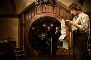 Martin Freeman as Bilbo Baggins in a scene from the fantasy adventure 