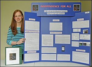 Kathryn Hite’s project — ‘Independence for All: A Safe and Low-Coast Wheelchair Navigation System for Users with Disabilities’ — took top honors at the Southeast Michigan Science Fair.