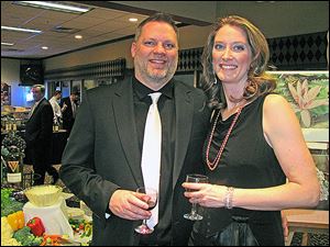 Waterville Chamber of Commerce wine event event chairmen Emily and Bob Hoorman.  