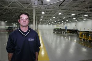 Robert Widmer, launch manager for the eight-speed transmission, in the 20,000-square-foot area into which production will be extended.