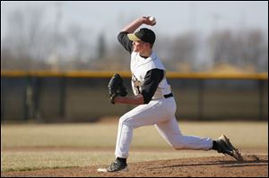 Perrysburg pitcher Mark Delas earned the win on the mound and had a key defensive play.
