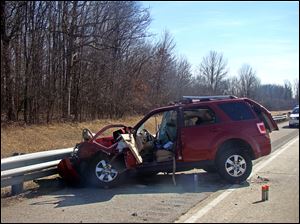 Today, at approximately 2:30 p.m., officers from the Indiana State Police and the Grant County Sheriff’s Department responded to a two vehicle crash on I-69 near the 268 mile marker, in which a Findlay, OH, man died.