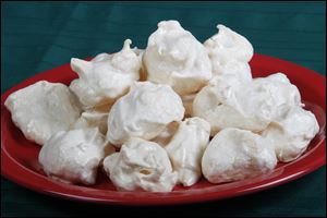 Meringues made with egg whites.