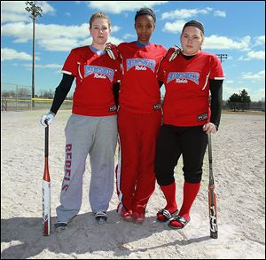 Bowsher won the City League championship last season and looks to defend with top players, from left, Maya Wymer, Victoria Turnbough, and Nikki Broshious.