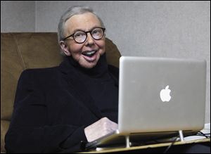 Roger Ebert seen working in his office at the WTTW-TV studios in Chicago in 2011.