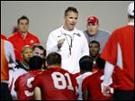  Coach Urban Meyer conclude their 15 spring practices with the annual Scarlet and Gray game today at Paul Brown Stadium in Cincinnati.