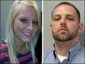On March  24, Kaitlin Gerber, left, was killed by her on-again, off-again boyfriend, Jashua Perz, 29, right.