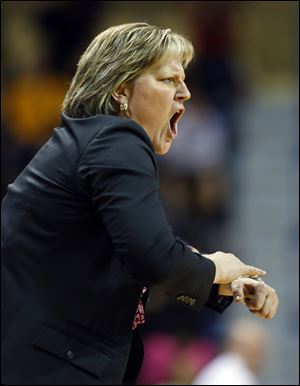 University of Toledo women's basketball head coach Tricia Cullop is talking to Ohio State about a possible job. 