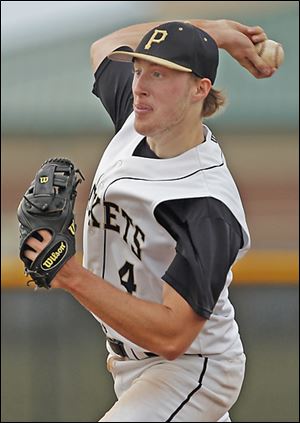 Perrysburg pitcher Nick Munger tossed a six-hitter against Maumee.
