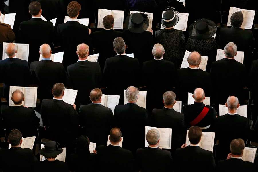 Britain-Thatcher-Funeral-guests-reading