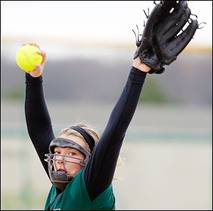 Clay pitcher Brooke Gallaher stuck out eight and had just two walks in a five-inning no-hitter.