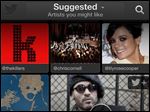  This image taken from an iPhone shows the new Twitter music app.