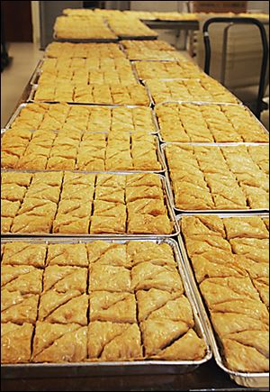 Baklava will be one of the goodies that will be sold next Sunday in the community center of Holy Trinity Greek Orthodox Cathedral in Toledo. 