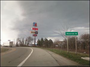 Storm clouds gather over Monroe, Mich.
