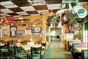 Quaker Steak & Lube is a play on the name of Quaker State motor oil. The restaurant chain has 17 locations in Ohio.