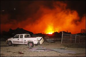 The explosion at West Fertilizer could be heard as far away as 45 miles to the north. It sent flames shooting high into the night sky and rained burning embers, shrapnel and debris down on shocked and frightened residents.