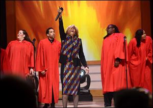 Singer Dorinda Clark Cole performs onstage during the BET Celebration of Gospel 2013 last month at Orpheum Theatre in Los Angeles.