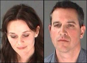 Photos of Reese Witherspoon, left, her husband James Toth provided by the City of Atlanta Department of Corrections.