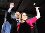  Cuyahoga County Executive Ed FitzGerald, with his wife, Shannon, makes the announcement at the Cleveland Hilton Garden Inn that he will seek the Democratic nomination for governor.