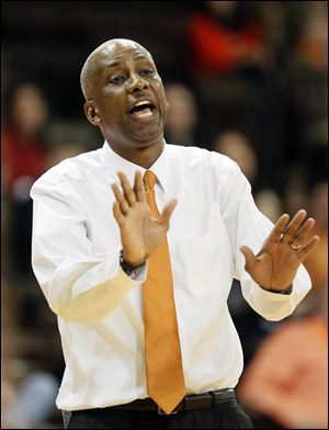 Bowling Green State University men’s basketball coach Louis Orr is entering the final year of his contract. He said his status won’t have any effect on how he coaches the Falcons next season.