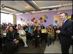  Ed FitzGerald, Democratic county executive of Cuyahoga County, speaks at Pam's Corner restaurant.