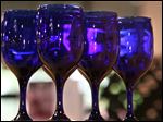  Cobalt Blue stemware made by Libbey Glass.