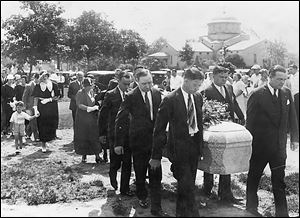 Jack Kennedy, a Toledo bootlegger, was laid to rest in 1932 after being gunned down in the city.
