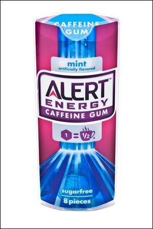 This product image provided by the Wm. Wrigley Jr. Company shows packaging for Alert Energy Caffeine Gum. 