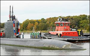 The Los Angeles-class attack submarine USS Toledo was commissioned in 1995 and is at its home port in Groton, Conn., for maintenance this spring and summer.