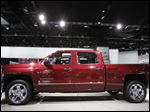 BIZ AutoShow16p The Chevy Silverado at the North American International Auto Show in Detroit, Tuesday, January 15, 2013.   The Blade/Andy Morrison for sunday tyrell story.