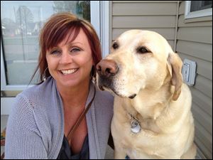 Valerie Witte of Port Clinton adopted Brutus, a yellow Labrador retriever, about four years ago. He suffers from coprophagia.