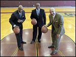 From left, Terry Crosby, Ken Cunningham, and Truman Claytor — all former City League basketball stars — have been busy organizing a cel­e­bra­tion of past play­ers and their as­so­ci­a­tions on the court. The reunion is scheduled for June 1 at SeaGate Convention Centre.