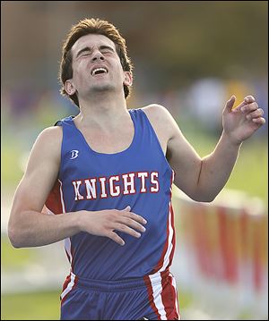 Kyle Lach set the St. Francis school record in the 3200 meters with a time of 9 minutes, 24 seconds.