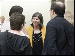  Pulitzer Prize winning columnist and author Anna Quindlen speaks at a reception before her talk as part of the Authors! Authors! series at the Stranahan Theater.