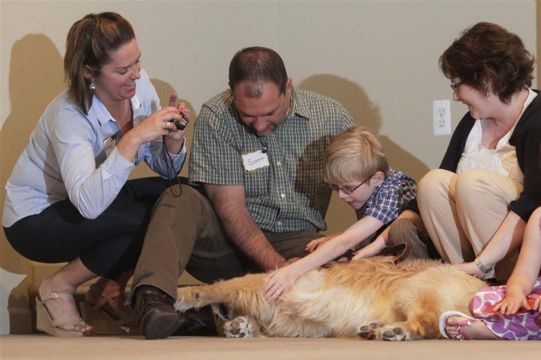 Dog-graduation-Murray-petting