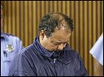  Ariel Castro appears in Cleveland Municipal court today. He was charged with four counts of kidnapping and three counts of rape.  