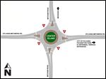  Basic look at the planned roundabout for the intersection of Sylvania-Metamora and Mitchaw roads.