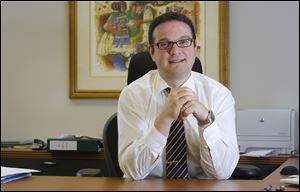 New Jewish Federation CEO Joel Marcovitch in his office, Wednesday.