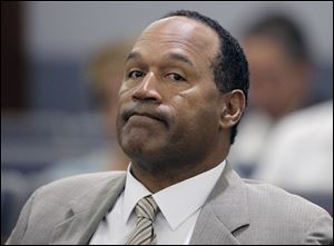 O.J. Simpson appearing in court  in 2008 for opening statements on the first day his trial in Las Vegas. 