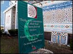  A banner reading 
