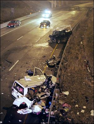 Five members of a Maryland family were killed when their van was struck by a drunken wrong-way driver on  I-280 in Toledo on Dec. 31, 2007.