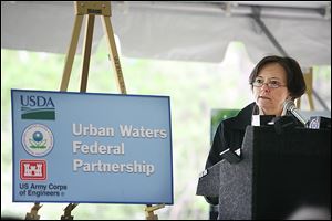 Susan Hedman, Midwest regional administrator of the U.S. Environmental Protection Agency, said the western Lake Erie basin, including the future Middle-grounds Metropark, will get special protection under the Urban Waters Federal Partnership Program.
