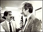  Thomas Walton, left, chats with Clint Eastwood during his run for mayor of Carmel, Calif.