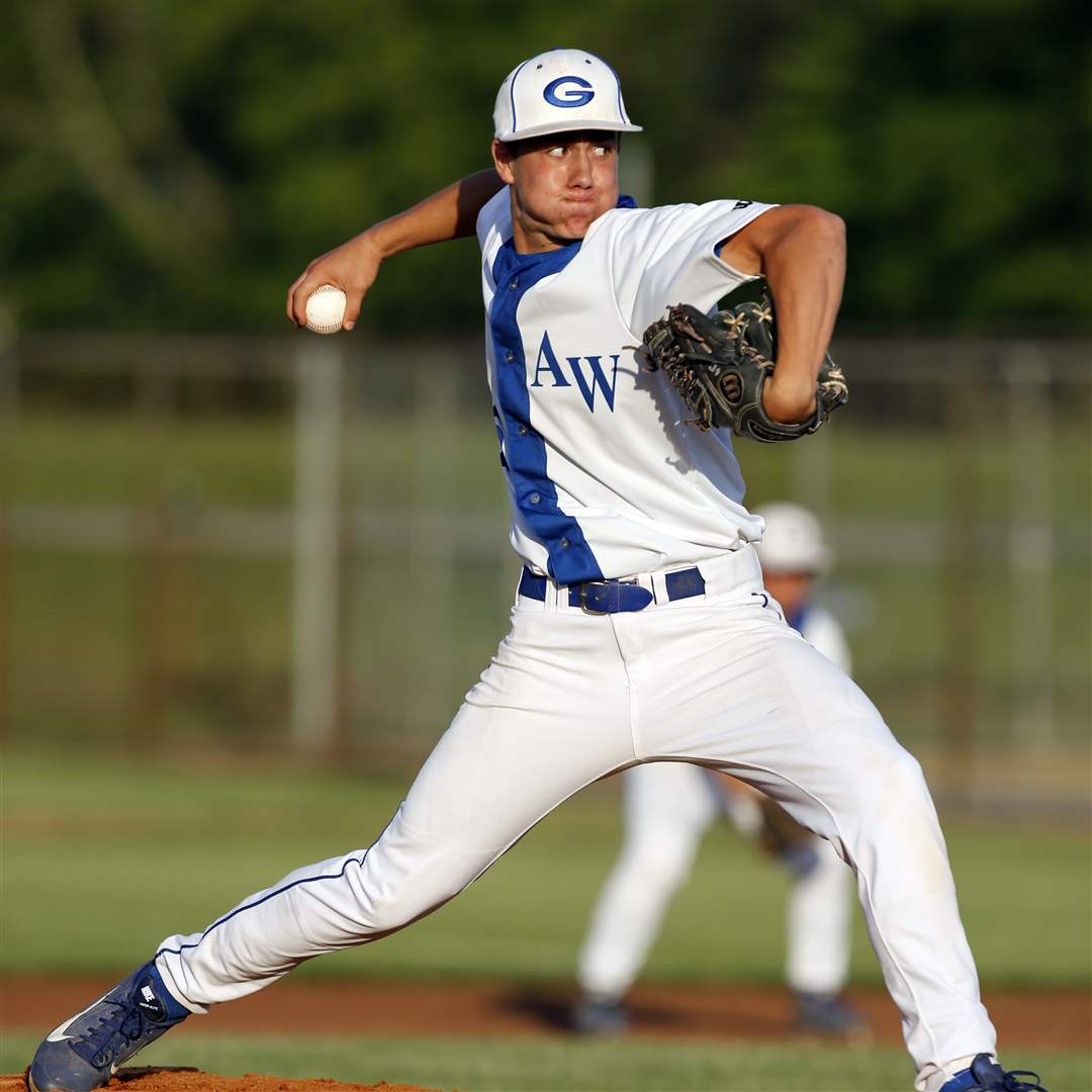 Anthony-Wayne-pitcher-Josh-Schwerer-5-throws-against-Findlay