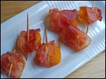  Bacon-Wrapped Stuffed Apricots are bite-size flavor explosions.