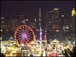 A view of The Ohio State Fair as photographed from the roof of the Ohio Historical Society in Columbus, Ohio.